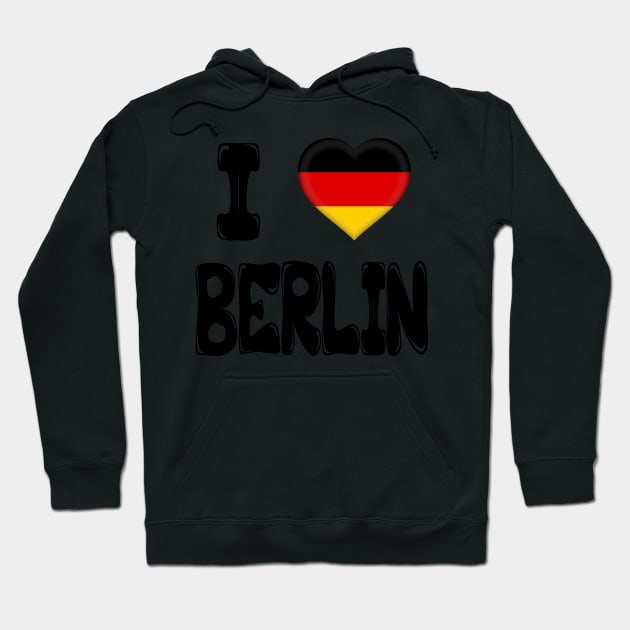 I Love Berlin Hoodie by Nirvanibex